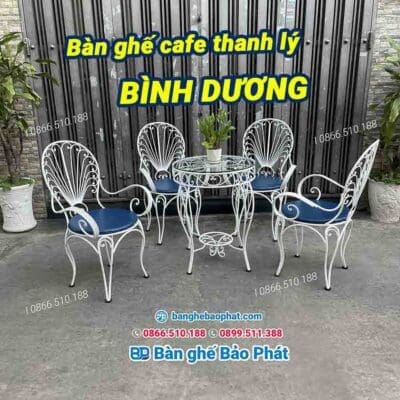 Bàn ghế cafe thanh lý Bình Dương giá rẻ