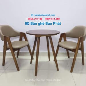 Bộ bàn ghế gỗ cafe chữ A 2 ghế