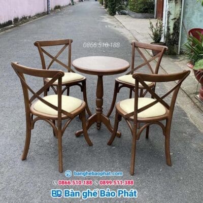 Bàn ghế cafe gỗ bistro