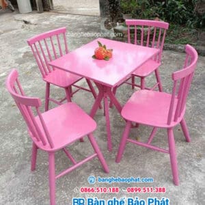 Bộ bàn ghế gỗ cafe Pinston GGBP011 13 Bộ bàn ghế gỗ cafe Pinston nhiều màu sắc đẹp