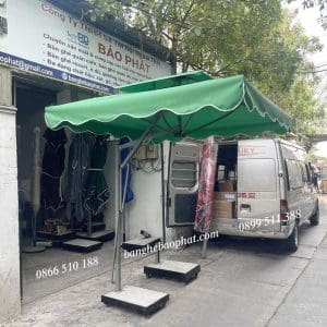 Dù lệch tâm vuông 2m x 2m 7 Dù lệch tâm vuông 2m màu xanh lá