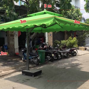 Dù lệch tâm vuông sân vườn BP009 17 Kích thước dù lệch tâm vuông sân vườn Bảo Phát BP009