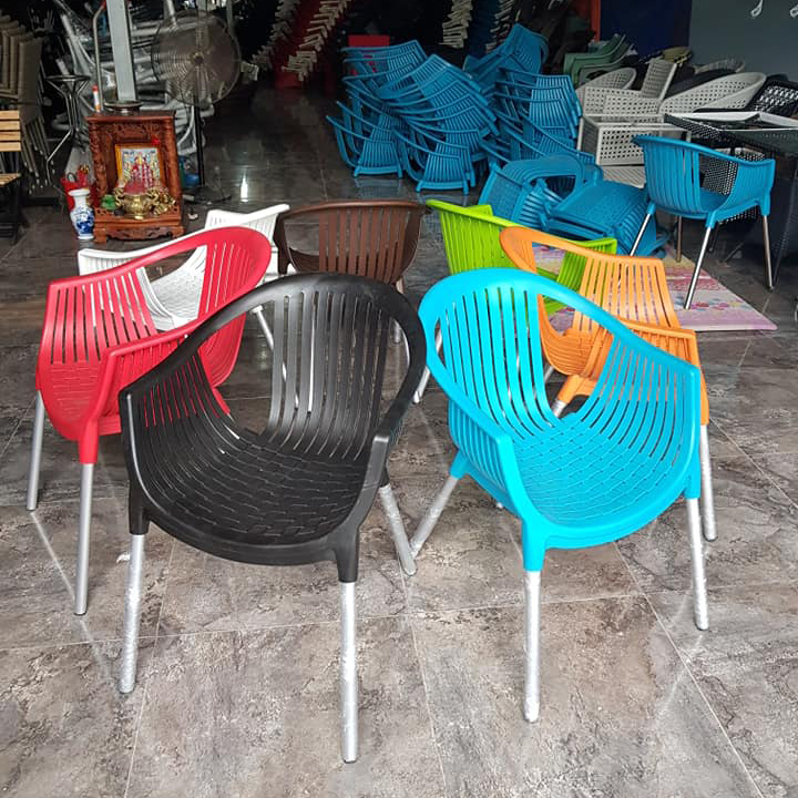 Đặc điểm của ghế nhựa cafe chân nhôm GNBP003