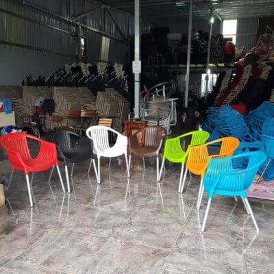Ghế nhựa bành cafe chân nhôm xưởng GNBP003