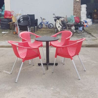 Ghế nhựa bành cafe chân nhôm GNBP003 - Ảnh 7