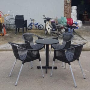 Ghế nhựa cafe chân nhôm GNBP003 có giá tốt