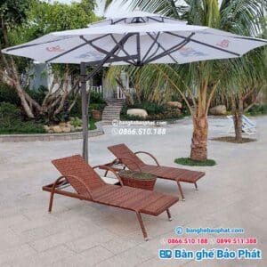 Giường nằm tắm nắng mây nhựa Bảo Phát GTNNGMBP008