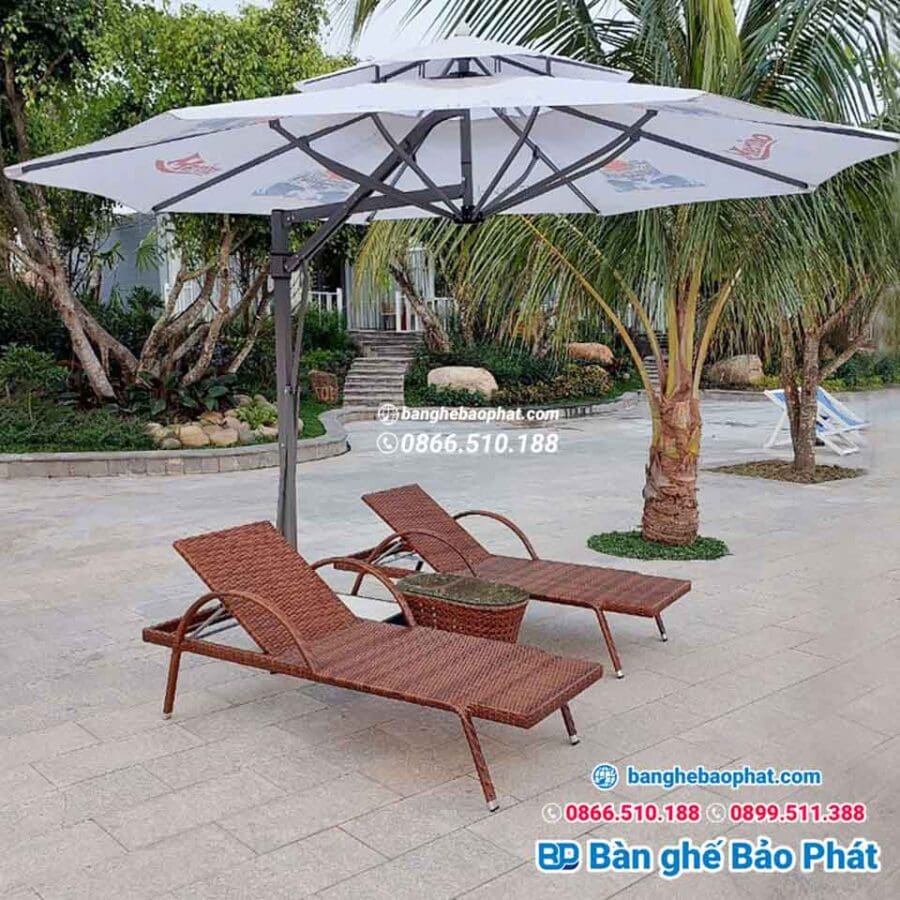 Giường nằm tắm nắng mây nhựa Bảo Phát GTNNGMBP008 3 Giường nằm tắm nắng mây nhựa Bảo Phát GTNNGMBP008
