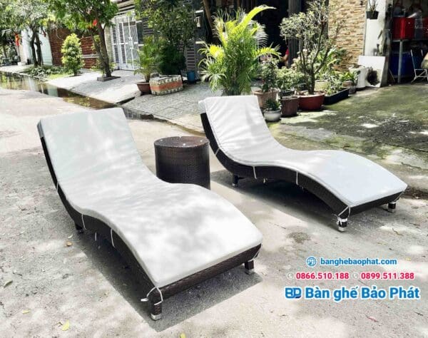 Giường phơi nắng nhựa giả mây GTNNGMBP003 10 Giường phơi nắng nhựa giả mây