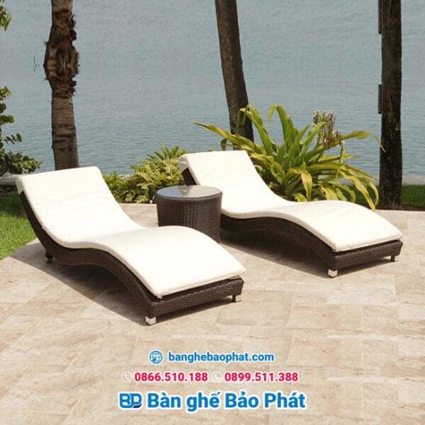 Giường phơi nắng nhựa giả mây GTNNGMBP003 9 giường phơi nắng nhựa giả mây Bảo Phát GTNNGMBP003