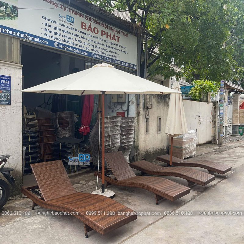 Giường tắm nắng mây nhựa Bảo Phát GTNMNBP002