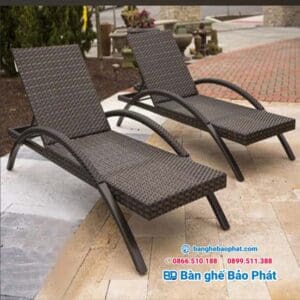 Giường tắm nắng nhựa giả mây Bảo Phát GTNNGMBP005