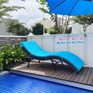 Giường tắm nắng nhựa giả mây GTNNGMBP007 5 giuong tam nang nhua gia may bao phat gtnngmbp007.1