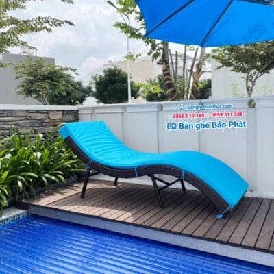 Giường tắm nắng nhựa giả mây GTNNGMBP007 - Ảnh 2