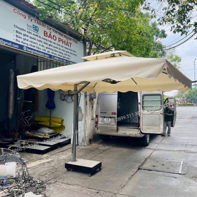 Dù lệch tâm vuông 3m x 3m 45 Nơi bán dù lệch tâm vuông 3m x 3m