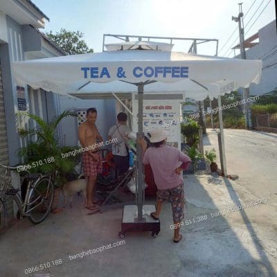 Ứng dụng của dù lệch tâm vuông 3m x 3m.