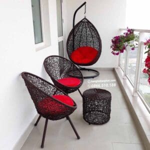Bộ bàn ghế ban công mini nhỏ gọn BGBCBP003
