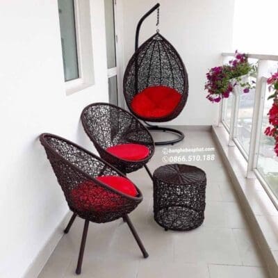 Bộ bàn ghế ban công mini nhỏ gọn BGBCBP003