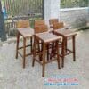 Ghế bar gỗ tự nhiên cao 75cm GBBP005 4 ghế bar gỗ tự nhiên