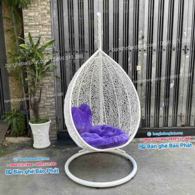 Xích đu đơn mây nhựa XĐĐBP001