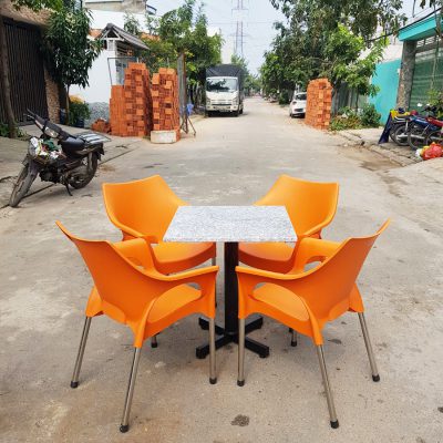 Ghế Kim Ngọc nhựa đúc chân inox BGNTBP002 - Ảnh 5