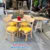 Bộ bàn ghế gỗ quán trà sữa BGTSBP002 5 Bộ bàn ghế gỗ quán trà sữa BGTSBP002