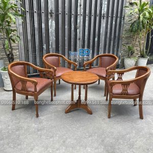 Bàn ghế khách sạn gỗ nệm BGKSBP001 11 bàn ghế khách sạn gỗ nệm BGKSBP001