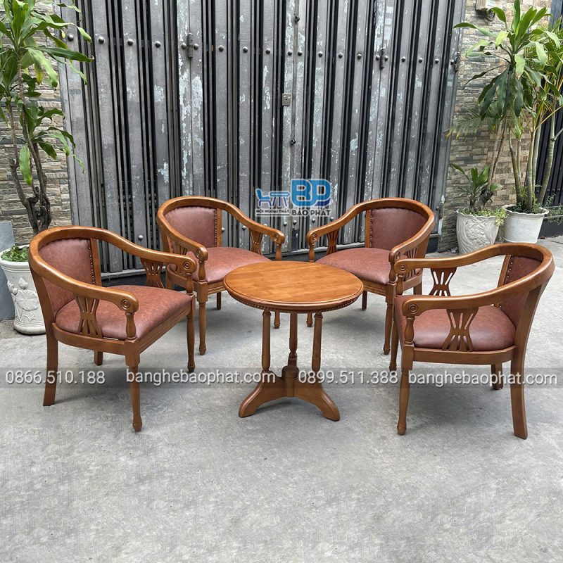 Bàn ghế khách sạn gỗ nệm BGKSBP001 14 bàn ghế khách sạn gỗ nệm BGKSBP001