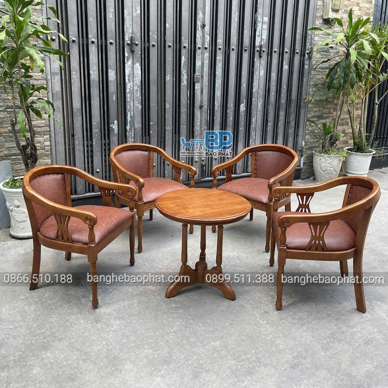 Bàn ghế khách sạn gỗ nệm BGKSBP001 15 bàn ghế khách sạn gỗ nệm BGKSBP001