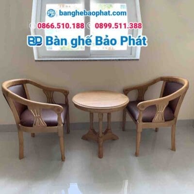 Bàn ghế khách sạn gỗ nệm BGKSBP001