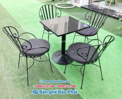 bàn ghế sắt hoa văn bảo phát 009