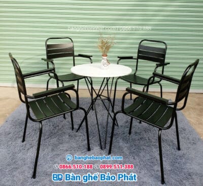 Bàn ghế sắt cafe Bảo Phát BGSBP005