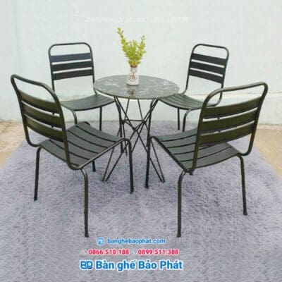 bàn ghế sắt cafe bảo phát 003