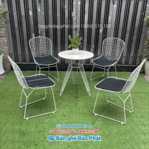 Bàn ghế sắt cafe ngoài trời BGSBP005