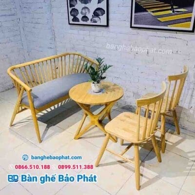 Bàn ghế quán trà sữa BGTSBP004