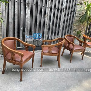 Bàn ghế khách sạn gỗ nệm BGKSBP001 12 ghế khách sạn gỗ nệm BGKSBP001