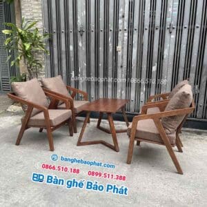 Sofa quán cafe gỗ katakana