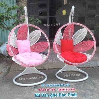 xích đu sân vườn mây nhựa XĐĐBP004