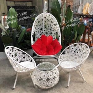 Xích đu trứng mây nhựa giá rẻ