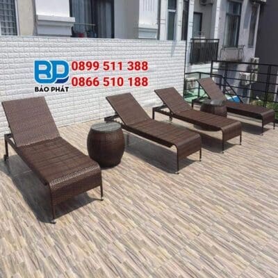 Ghế hồ bơi mây nhựa Bảo Phát GHBBP006