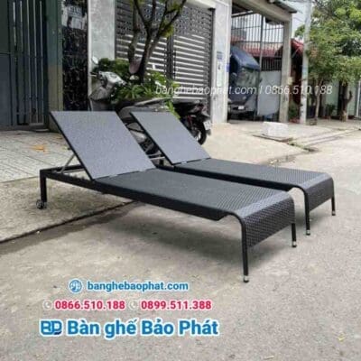 Ghế hồ bơi giả mây GHBBP006 công ty Bảo Phát đẹp và sang trọng