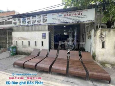 Ghế nằm hồ bơi mây nhựa Bảo Phát GHBBP006 - Ảnh 4