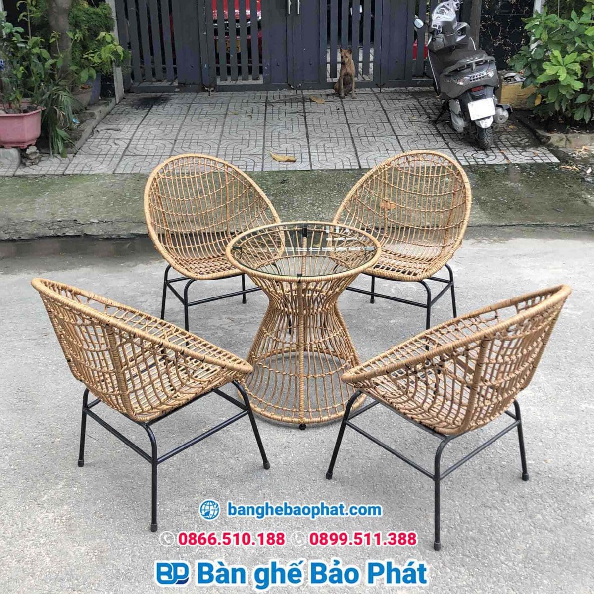 Thanh lý bàn ghế cafe tại Nha Trang giá rẻ chất lượng cao 32 Thanh lý bàn ghế cafe mây nhựa đẹp cho quán cafe ở Nha Trang