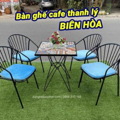 Bàn ghế cafe thanh lý Biên Hòa