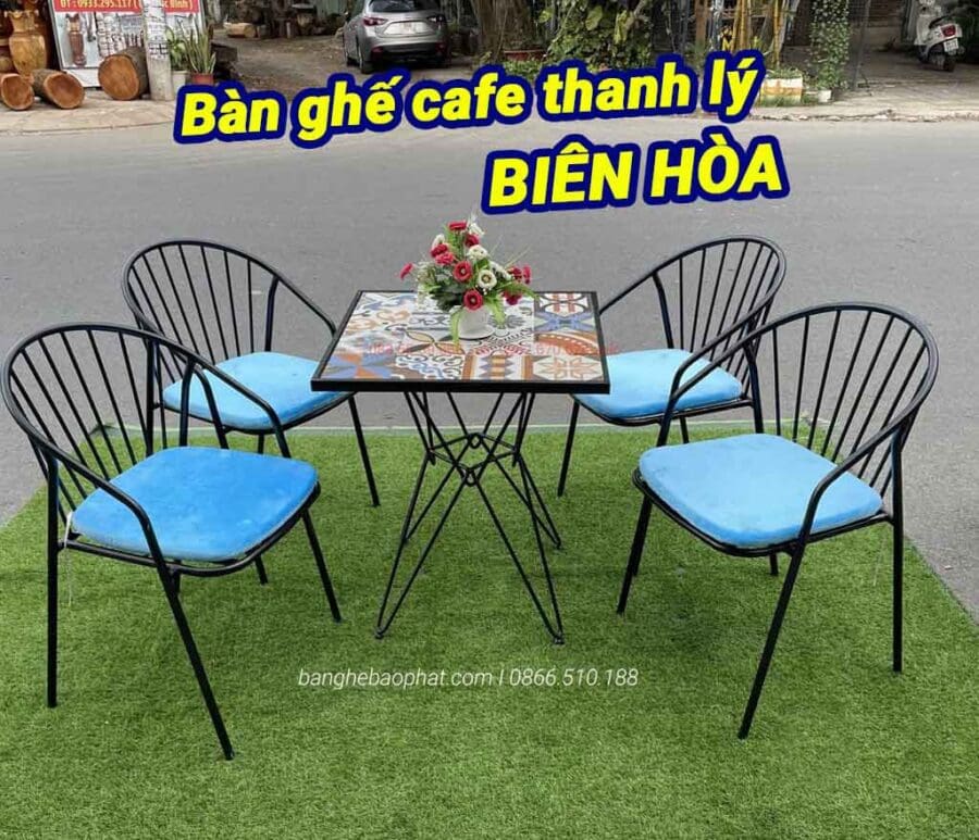 Bàn ghế cafe thanh lý Biên Hòa