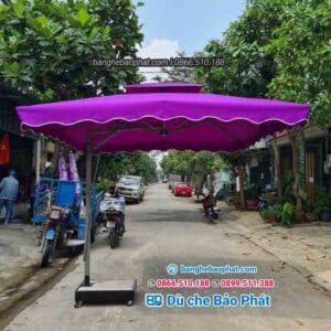 Dù che nắng ngoài trời lệch tâm vuông Bảo Phát DCNBP001 7 du che nang ngoai troi lech tam