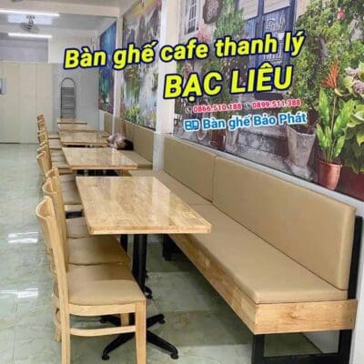 bàn ghế cafe thanh lý Bạc Liêu