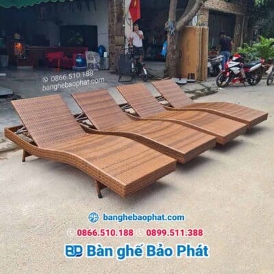 Ghế hồ bơi nhựa giả mây GHBBP002 - Ảnh 4