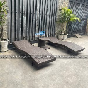 Ghế hồ bơi nhựa giả mây màu dây MT747