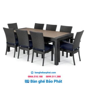 Bộ bàn ghế ăn ngoài trời nhựa giả mây BGNGMNTBP001 13 bo ban ghe an ngoai troi nhua gia may bgngmntbp001 5